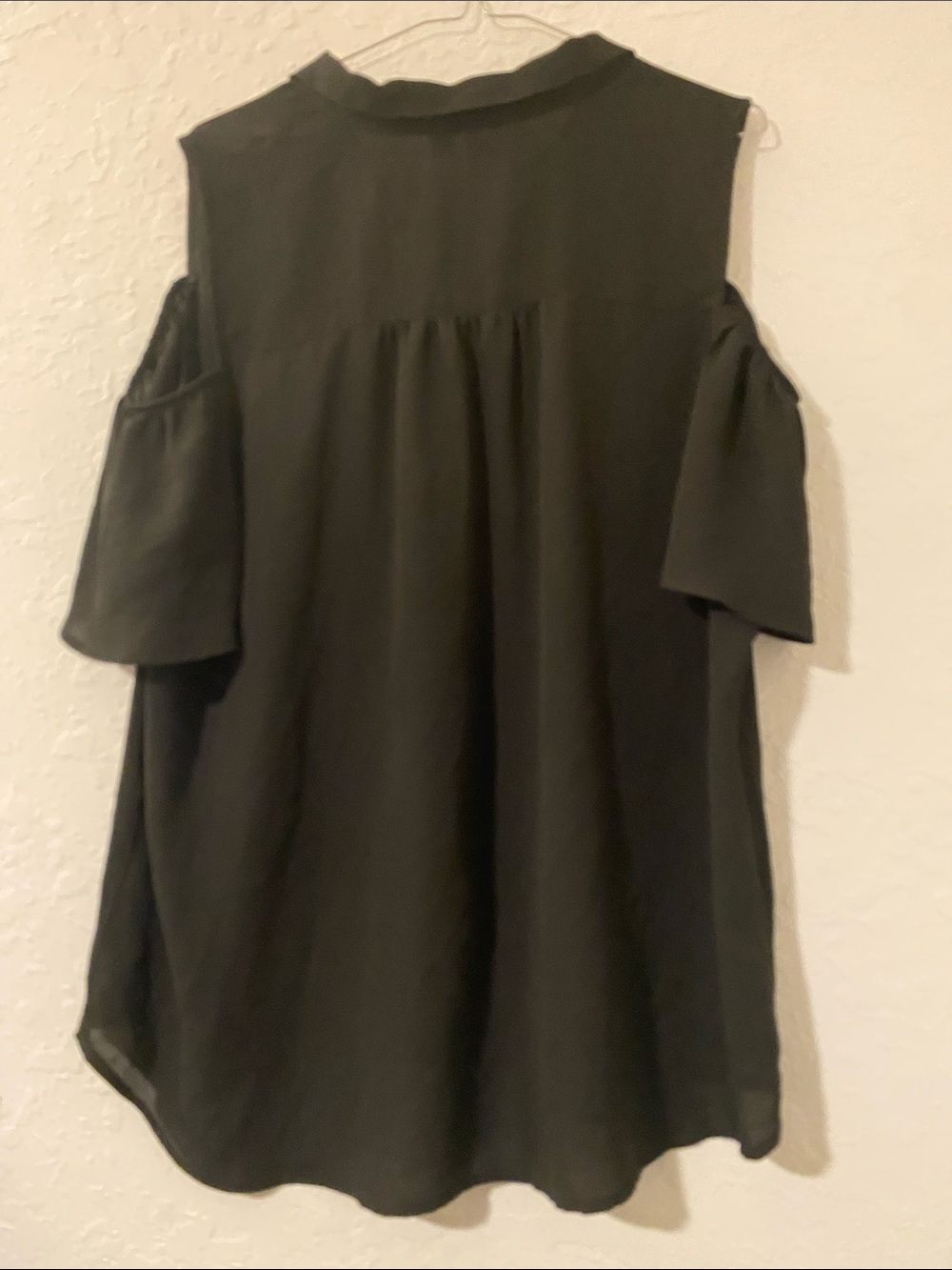 Cato Black Cold-Shoulder Button Down Shirt - Picture 5 of 6